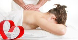image of a woman on a massage table