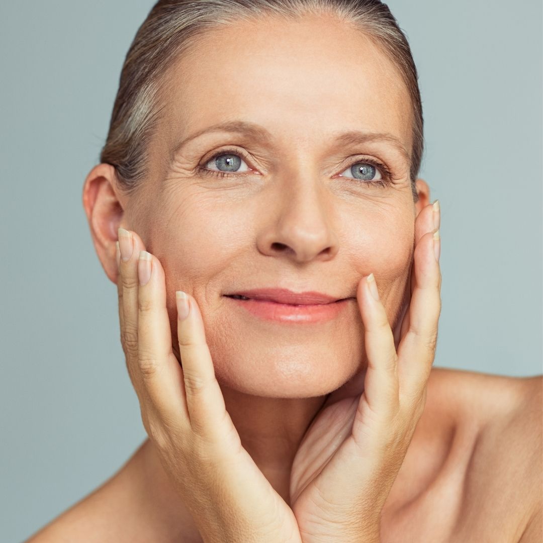 Woman with clear skin
