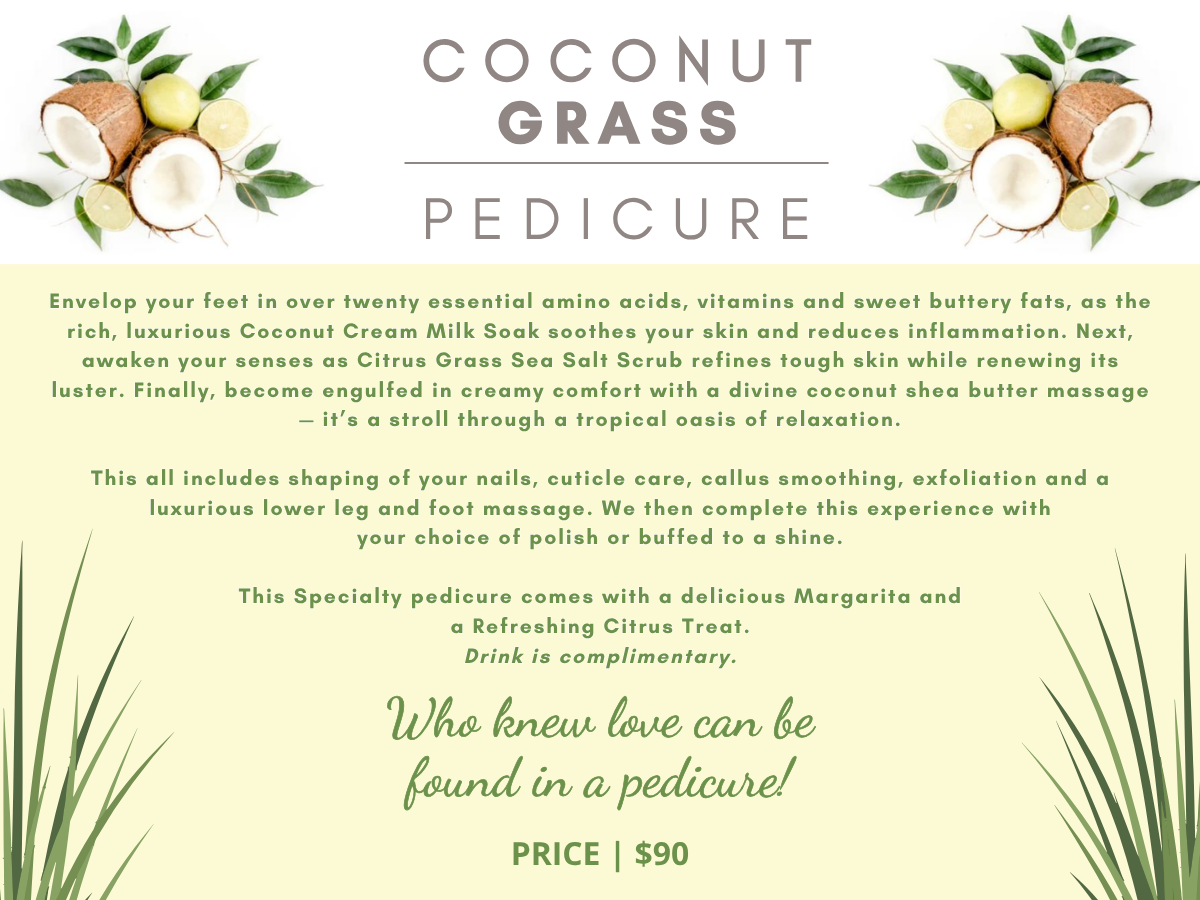Coconut Grass Pedicure Artwork for Website