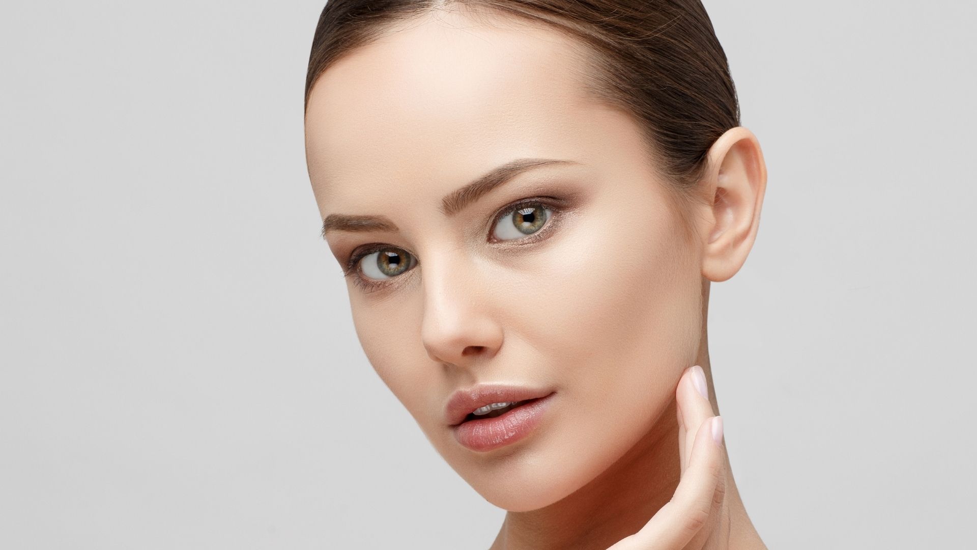 A woman with healthy skin